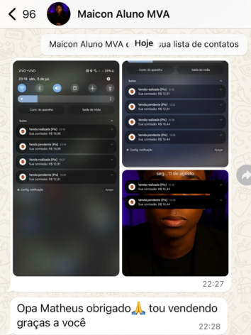 Prova social 1 — relato real de membro do MVA