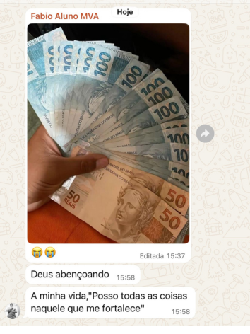 Prova social 5 — resultado real de membro do MVA