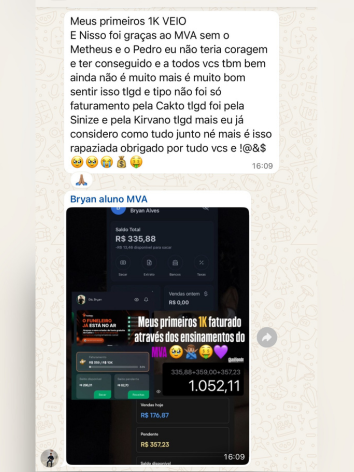 Prova social 6 — relato de execução de membro do MVA